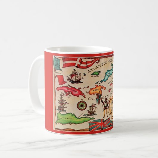 Carte des îles Vierges Mug (Devant gauche)