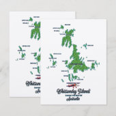 Carte des îles Whitsunday Australie (Devant / Derrière)