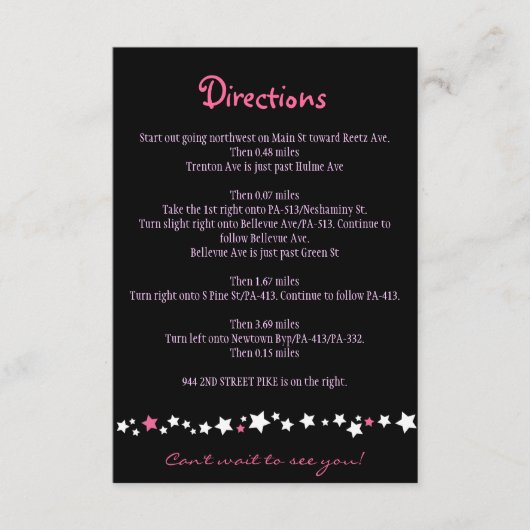 Carte des instructions de correspondance de beauté (Devant)