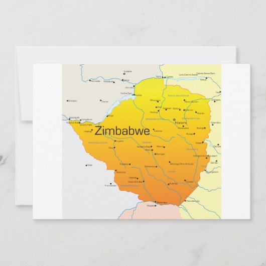 Carte des invitations au Zimbabwe (Devant)
