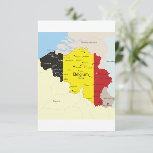 Carte Des Invitations Belges (Debout devant)