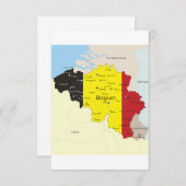 Carte Des Invitations Belges (Devant / Derrière)