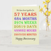 Carte des jalons du 57e anniversaire (Fleur jaune)