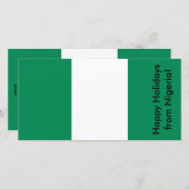 Carte des Joyeux Fêtes avec le drapeau du Nigeria (Devant / Derrière)
