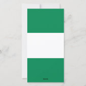 Carte des Joyeux Fêtes avec le drapeau du Nigeria (Dos)