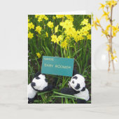 Carte Des jumeaux sont nés. Félicitation ! (Fleur jaune)