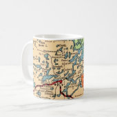 Carte des lacs du Minnesota Mug (Devant gauche)