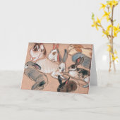 Carte Des lapins ! (Fleur jaune)