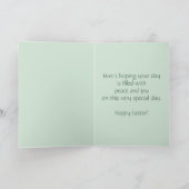 Carte Des lapins et des fleurs modifiables Joyeux Pâques (Intérieur)