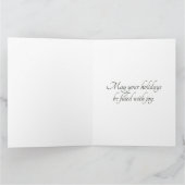 Carte Des lapins mignons dans une couronne d'hiver flora (Intérieur)