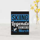 Carte Des Légendes De Ski Sont Nées En Mars - Cadeau Ann (Fleur jaune)
