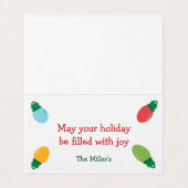 Carte des lumières de Noël #HolidayZ (Inside Unfolded)