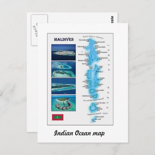 Carte des Maldives (Devant / Derrière)