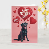Carte des mamans au retriever adoré (Fleur jaune)