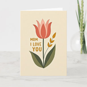 Carte des mamans Coral Tulip