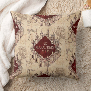 Carte des marauders Harry Potter Coussin