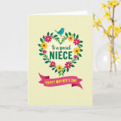 Carte des mères Oiseau et Fleur (Fleur jaune)