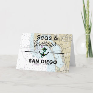 Carte des mers et des salutations - San Diego