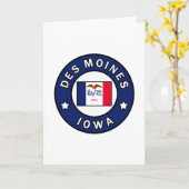 Carte Des Moines Iowa (Fleur jaune)