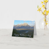 Carte des montagnes Jackson Hole Fête des pères (Fleur jaune)
