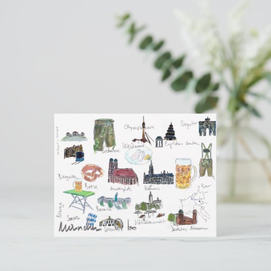 Carte des monuments de Munich Bavaria (Debout devant)