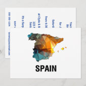 Carte des mosaïques de Polygone en Espagne (Devant / Derrière)