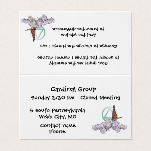 carte des numéros de groupe de récupération (Extérieur déplié)