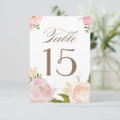 Carte des numéros de tableau des fleurs d'aquarell (Debout devant)