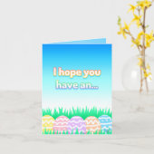 Carte des oeufs de Pâques (Fleur jaune)