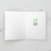 Carte des oeufs de Pâques de lapin mignon (Intérieur)