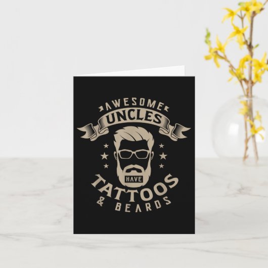Carte Des Oncles Impressionnants Ont Des Tatouages Et De (Fleur jaune)