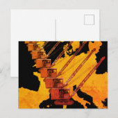 CARTE DES OPÉRATEURS DE CRANE vintage EN EUROPE (Devant / Derrière)