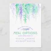 Carte des options de repas en cascade de fleurs ve (Devant)