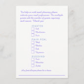 Carte des options de repas en cascade de fleurs ve (Dos)