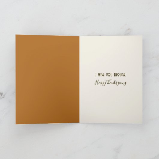 Carte Des Paniers De Blé D'Action De Grâce Liés Au Ruban (Intérieur)