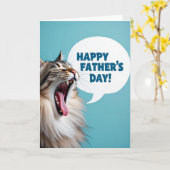 Carte des papas de chats expressifs (Fleur jaune)