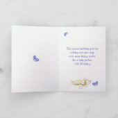 Carte des papillons et fleurs du 15e anniversaire (Intérieur)