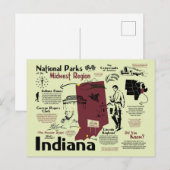 Carte des parcs nationaux de l'Indiana (Devant / Derrière)
