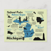 Carte des parcs nationaux du Michigan (Devant)