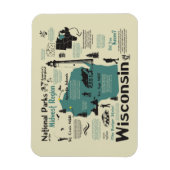 Carte des parcs nationaux du Wisconsin Magnet (Vertical)