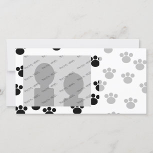 Carte Des patters d'animaux. Black and White.