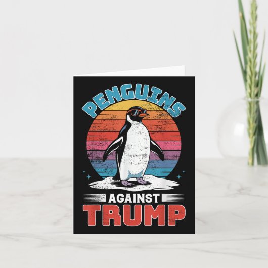 Carte Des pingouins contre Trump Des Pingouins Flippers (Devant)