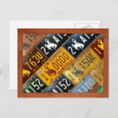 Carte des plaques de licence de l'État du Wyoming  (Devant / Derrière)