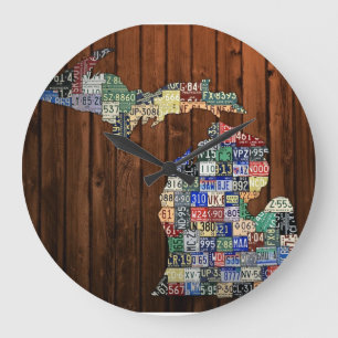 Carte des plaques des comtés du Michigan Horloge