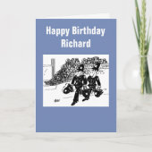 Carte Des policiers s'occupent d'un incendie au poste de (Devant)