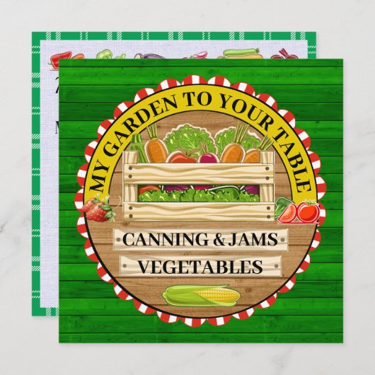 Carte des produits frais et des réserves (Devant / Derrière)