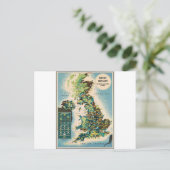 Carte des ressources de la Grande-Bretagne vintage (Debout devant)