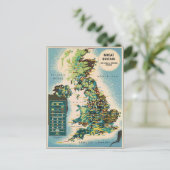 Carte des ressources de la Grande-Bretagne vintage (Debout devant)