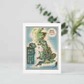 Carte des ressources de la Grande-Bretagne vintage (Debout devant)