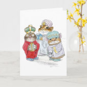 carte des Rois Mages apportant des cadeaux (Fleur jaune)